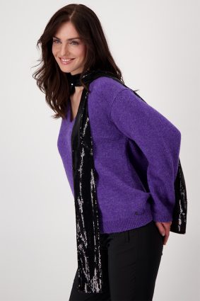 Monari Scarf Sequins Black