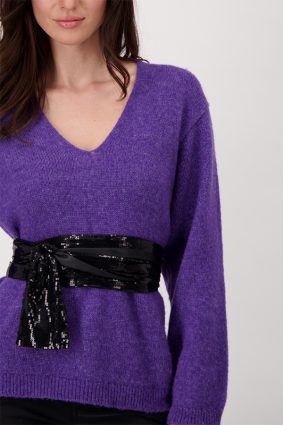 Monari Scarf Sequins Black