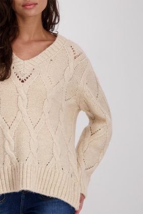 Monari Sweater Braid Fleece Biscuit