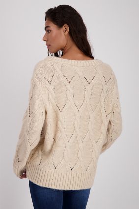 Monari Sweater Braid Fleece Biscuit
