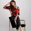 Monari Sweater Floral Jacquard Biscuit Ptn