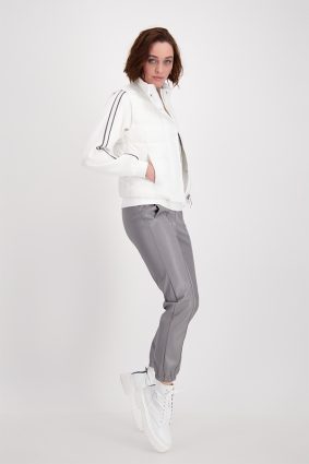 Monari Waistcoat Quilted With Patch Off White