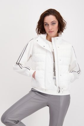 Monari Waistcoat Quilted With Patch Off White