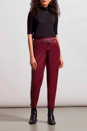 Tribal Mock Neck Elbow Sleeve Top Black