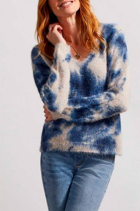 Tribal V-Neck Sweater Bluequilt