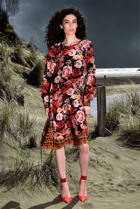 Curate Face The Tunic Dress Roses