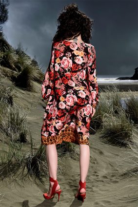 Curate Face The Tunic Dress Roses