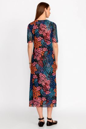 Johnny Was Astrid Mesh Midi Dress Multi