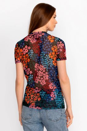 Johnny Was Astrid Mesh Tee Multi