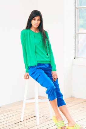 Jumper 1234 Featherweight Cardigan Bright Green