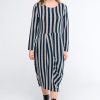 Kokomarina Matsua Dress Stripe Navy and Beige