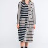 Kokomarina Takea Dress Stripe Navy and Beige