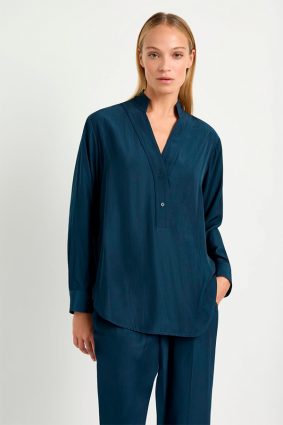 Mela Purdie Flute Blouse Beluga