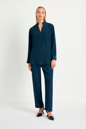Mela Purdie Flute Blouse Beluga