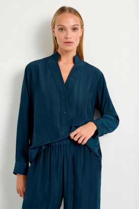 Mela Purdie Flute Blouse Beluga