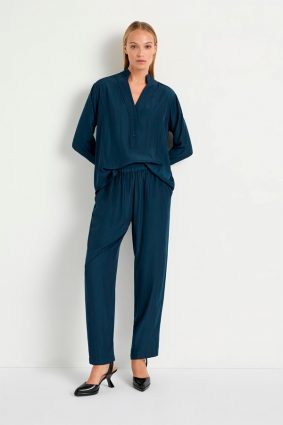 Mela Purdie Flute Blouse Beluga
