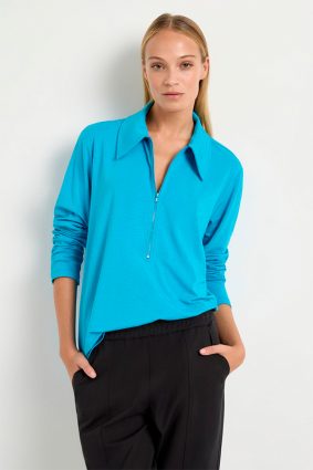 Mela Purdie Zip Collar Sweater Jewel