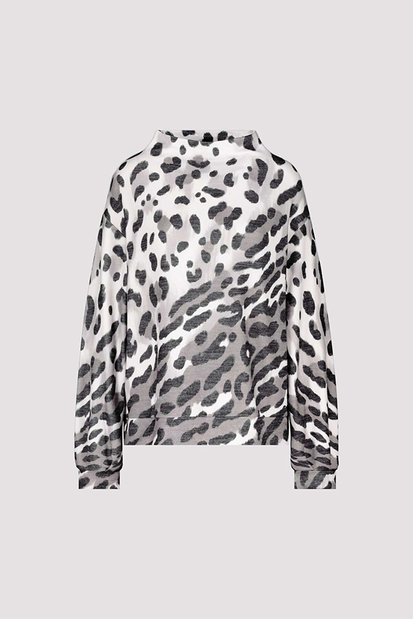 Monari All-Over Leopard Print T-Shirt Frz Grn Ptn