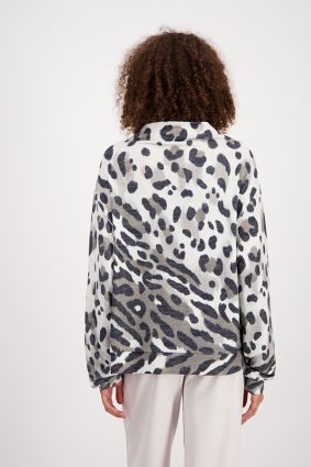 Monari All-Over Leopard Print T-Shirt Frz Grn Ptn