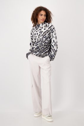 Monari All-Over Leopard Print T-Shirt Frz Grn Ptn