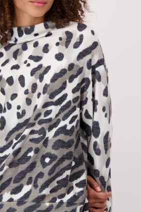 Monari All-Over Leopard Print T-Shirt Frz Grn Ptn