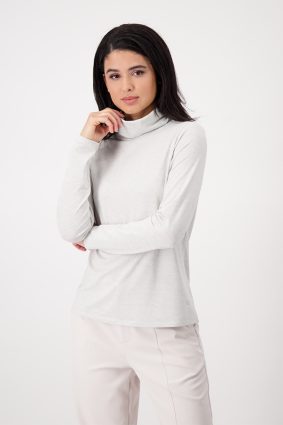 Monari Basic Lurex T-Shirt Stone