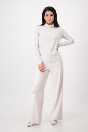 Monari Basic Lurex T-Shirt Stone