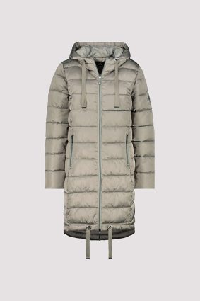 Monari Coat Quilted and Stripes Frozen Grn