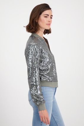 Monari Jacket Sequins Frozen Grn