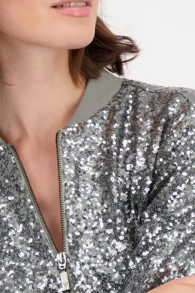 Monari Jacket Sequins Frozen Grn