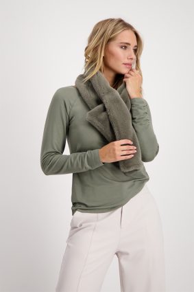Monari Scarf Fake Fur Frozen Grn