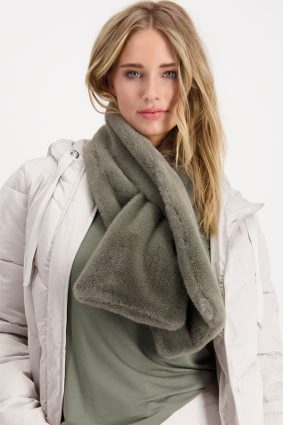 Monari Scarf Fake Fur Frozen Grn