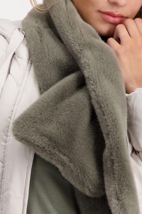 Monari Scarf Fake Fur Frozen Grn