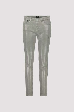 Monari Trousers Jeans Coated Frozen Grn
