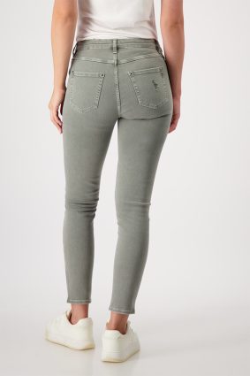 Monari Trousers Jeans Coated Frozen Grn