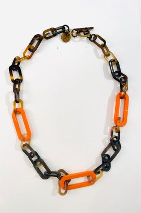 Soyang Horn Long Link Chain N Orange Brown