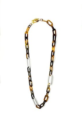 Soyang Horn Long Link Chain N White Marble