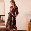 The Dreamer Label Alisha Ikat Dress Charcoal