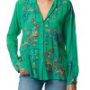 Johnny Was Zodea Blouse-Almeria Bright Green