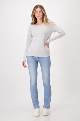 Monari Basic Lurex T-Shirt Cloud Mlg