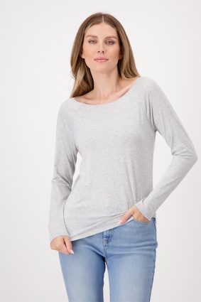 Monari Basic Lurex T-Shirt Cloud Mlg