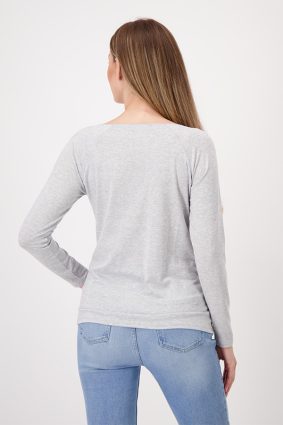 Monari Basic Lurex T-Shirt Cloud Mlg
