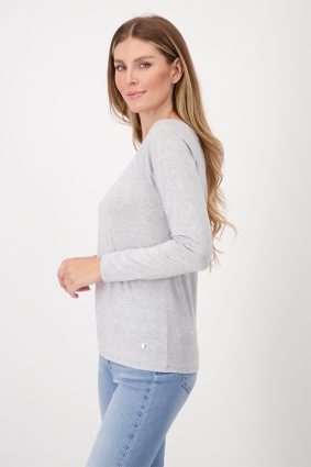 Monari Basic Lurex T-Shirt Cloud Mlg