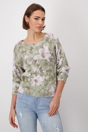 Monari Boat Neck Pullover Sage