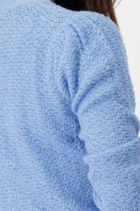 Monari Jacket Cardigan Boucle Arctic Blue