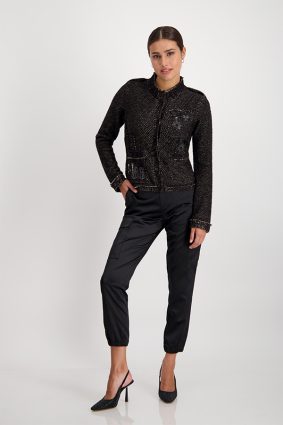 Monari Jacket Knit Patches Toffee