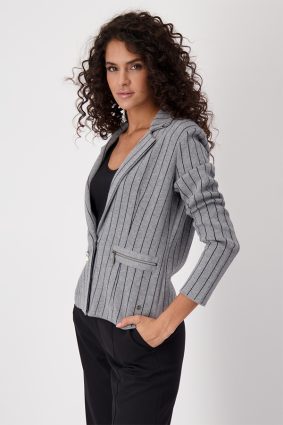 Monari Jacket Pinstripe Blazer Platinum MLG