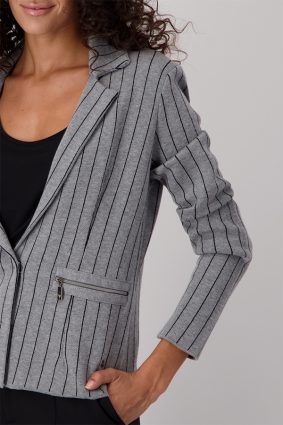 Monari Jacket Pinstripe Blazer Platinum MLG