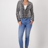 Monari Lapel Collar Jacket Black Ptn