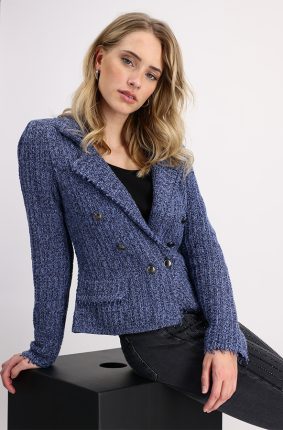 Monari Lapel Collar Jacket Indigo
